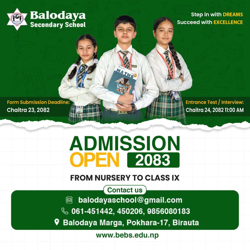 Admission open at Balodaya Secondary School